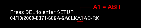 Cadena de identificación de una BIOS