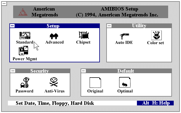 Pantalla principal de una BIOS grfica; pulse sobre los apartados que le interesen