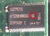 Chip de memoria SDRAM de 10 ns