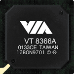 Foto del northbridge VT8366A del chipset VIA KT266A