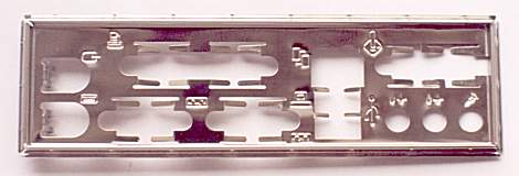 Foto de la chapa para la caja con el diseo de los conectores externos de la DFI NT70-SA