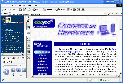 Pantallazo del Internet Explorer 6 incluido en el Microsoft Whistler 5.01.2416